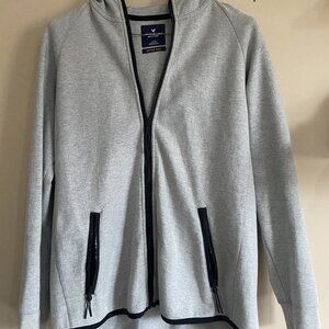 American Eagle Active Flex Zip-Up Hoodie, Grey Size US L